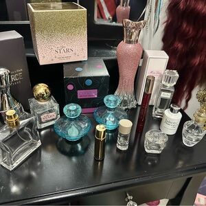 Assorted Perfume and Fragrance empty bottles and boxes lot